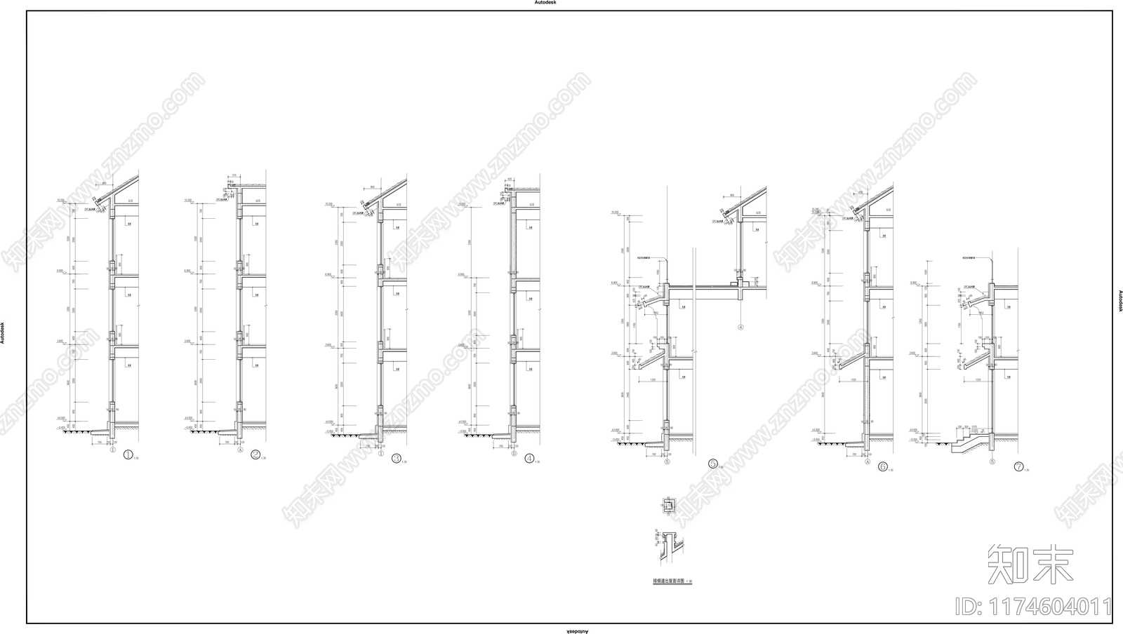 现代别墅建筑cad施工图下载【ID:1174604011】