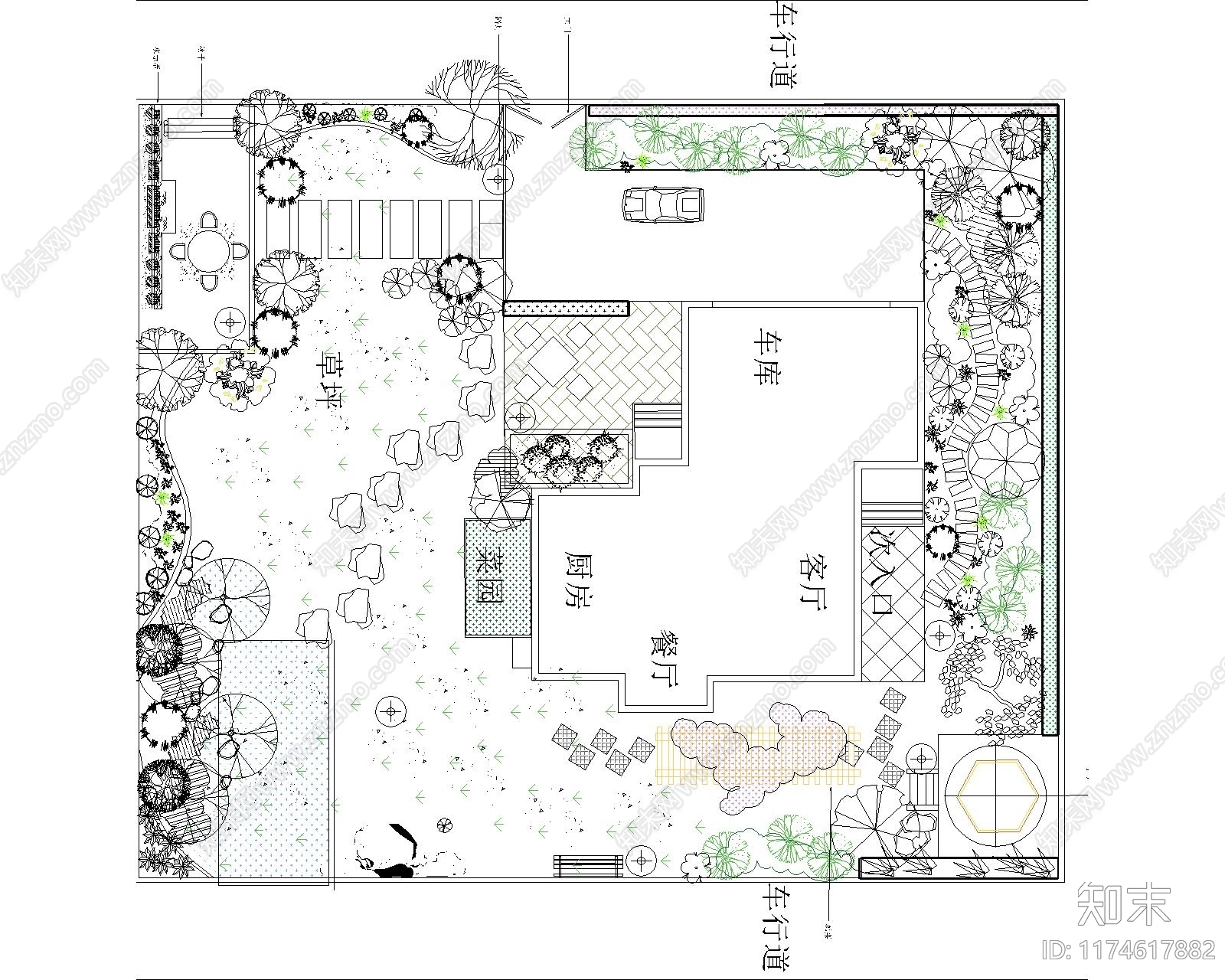 景观平面图cad施工图下载【ID:1174617882】