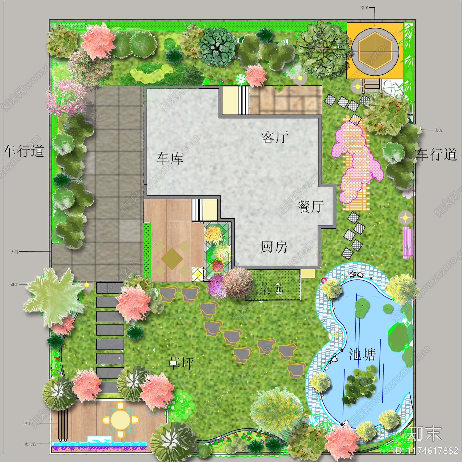 景观平面图cad施工图下载【ID:1174617882】