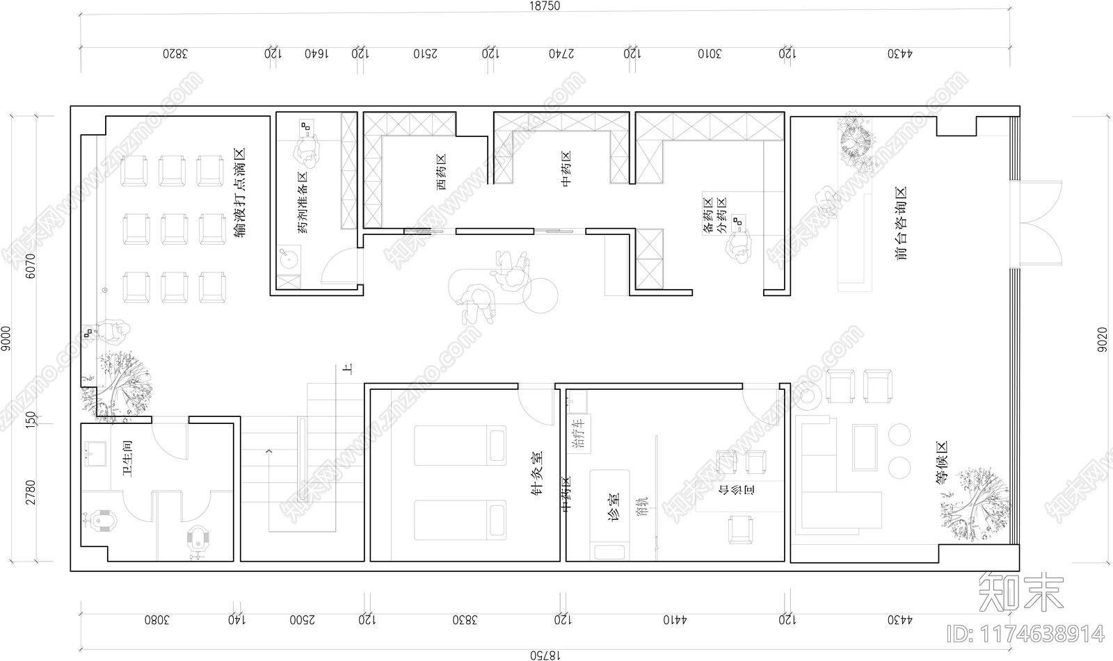 现代医院cad施工图下载【ID:1174638914】