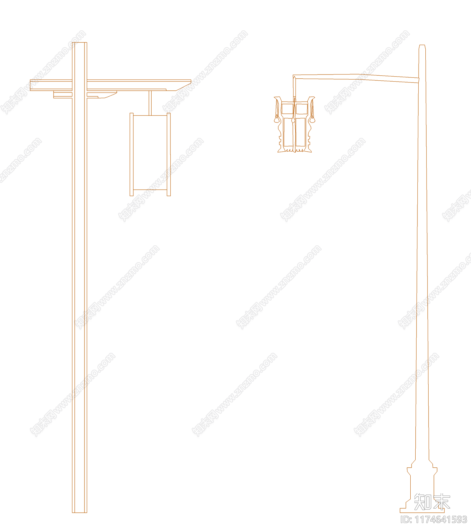 新中式灯具图库施工图下载【ID:1174641593】