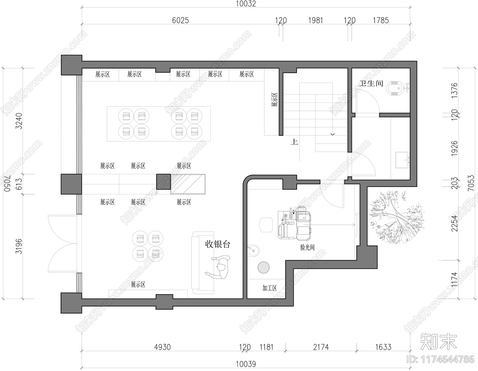 现代其他工装空间cad施工图下载【ID:1174644786】