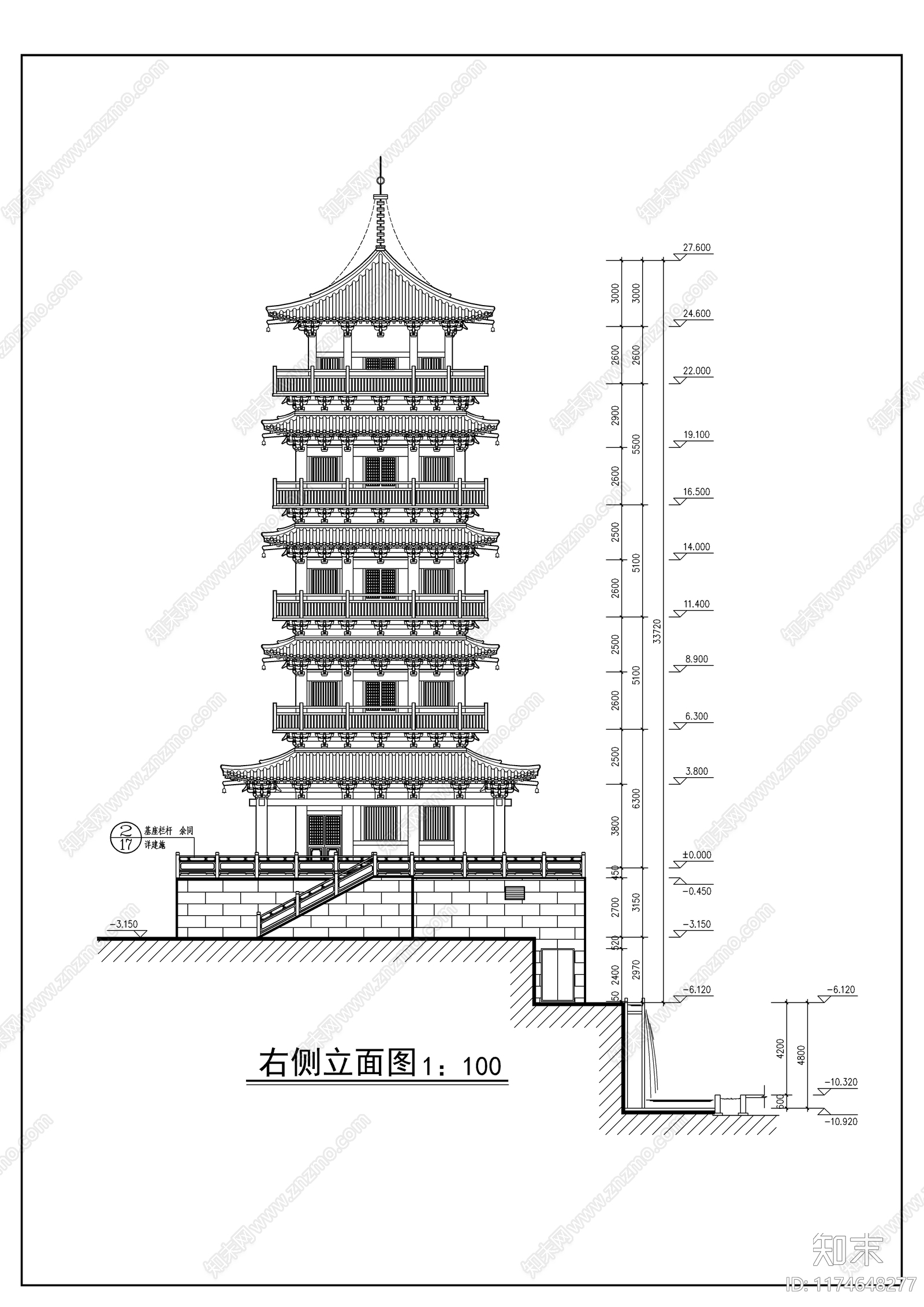 中式古建cad施工图下载【ID:1174648277】