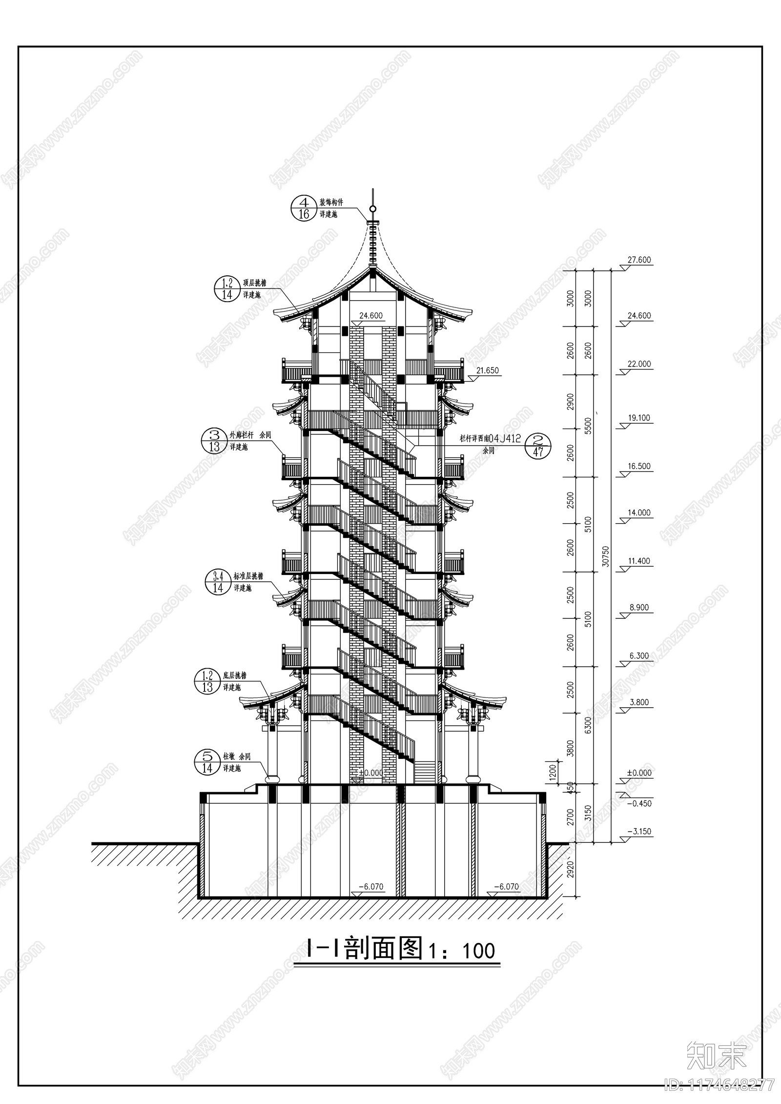 中式古建cad施工图下载【ID:1174648277】