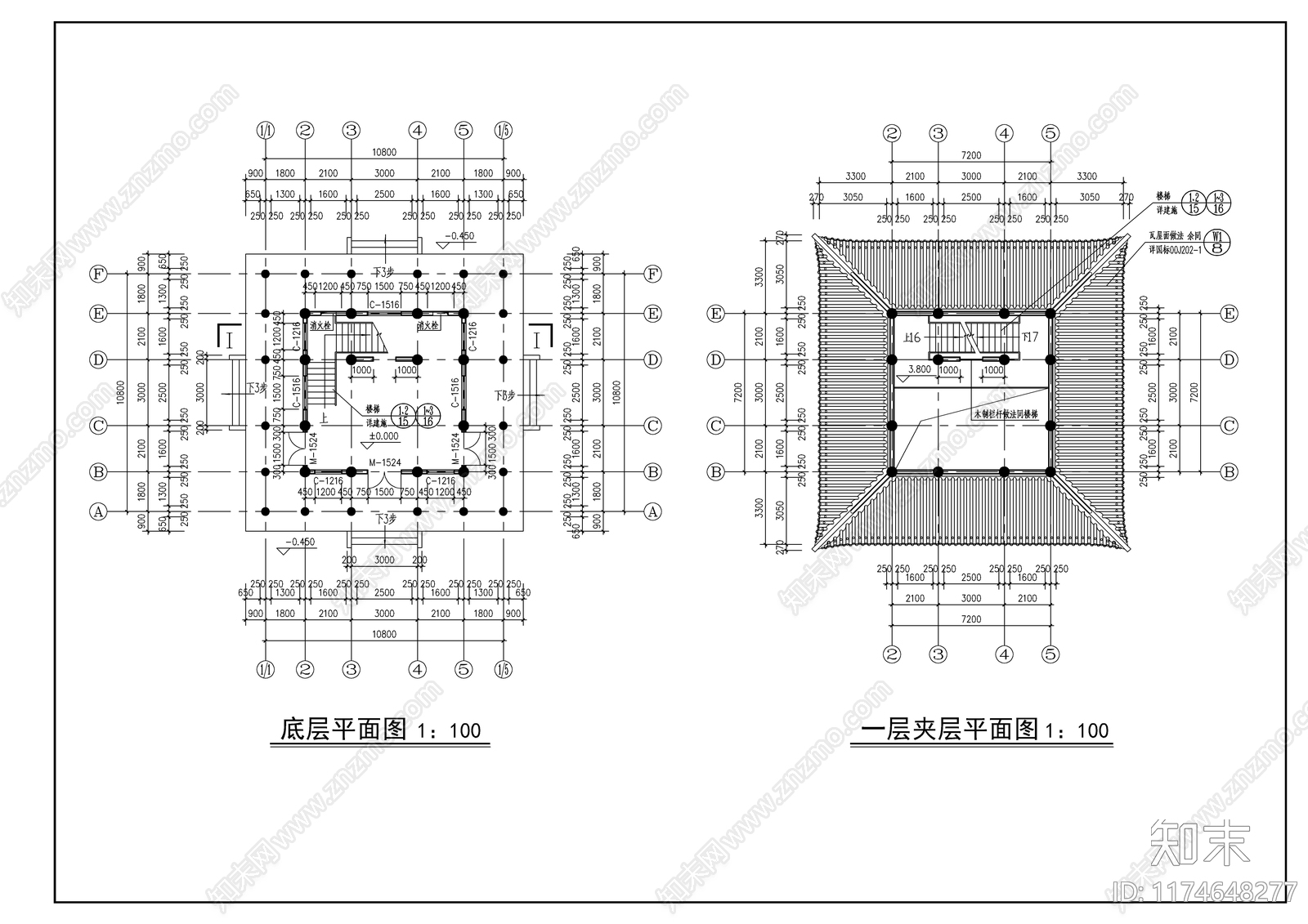 中式古建cad施工图下载【ID:1174648277】