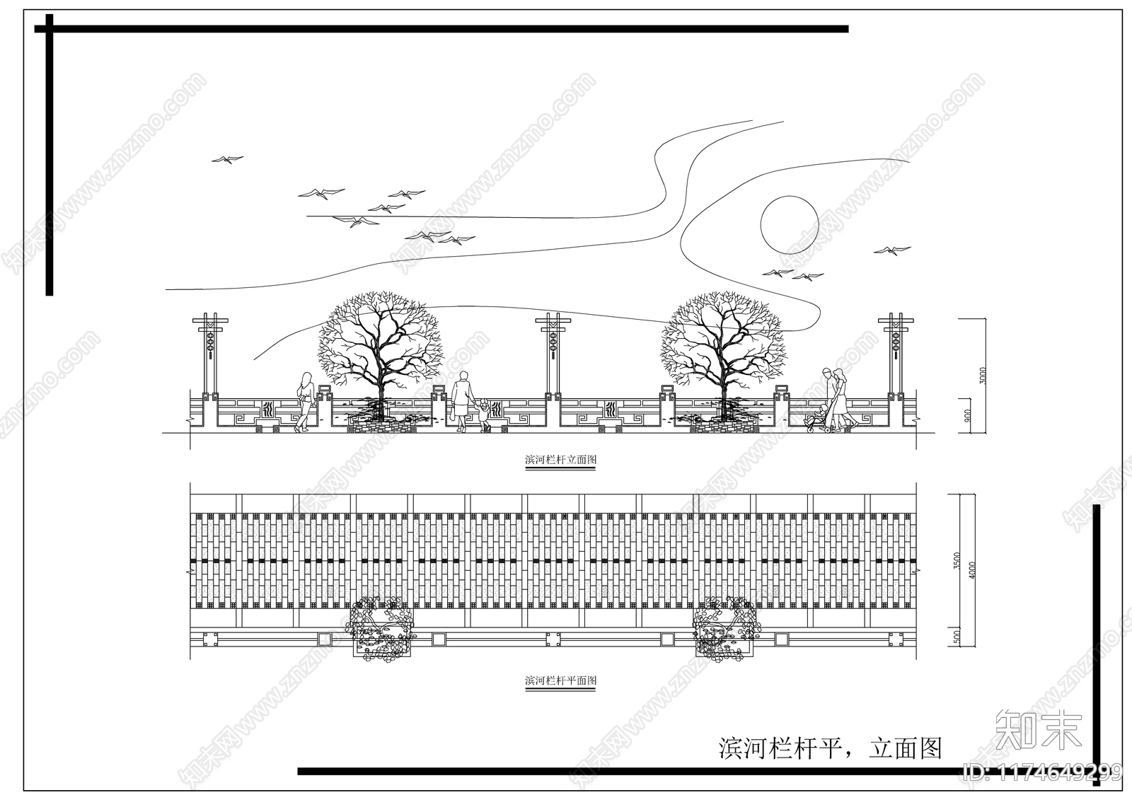 现代广场cad施工图下载【ID:1174649299】