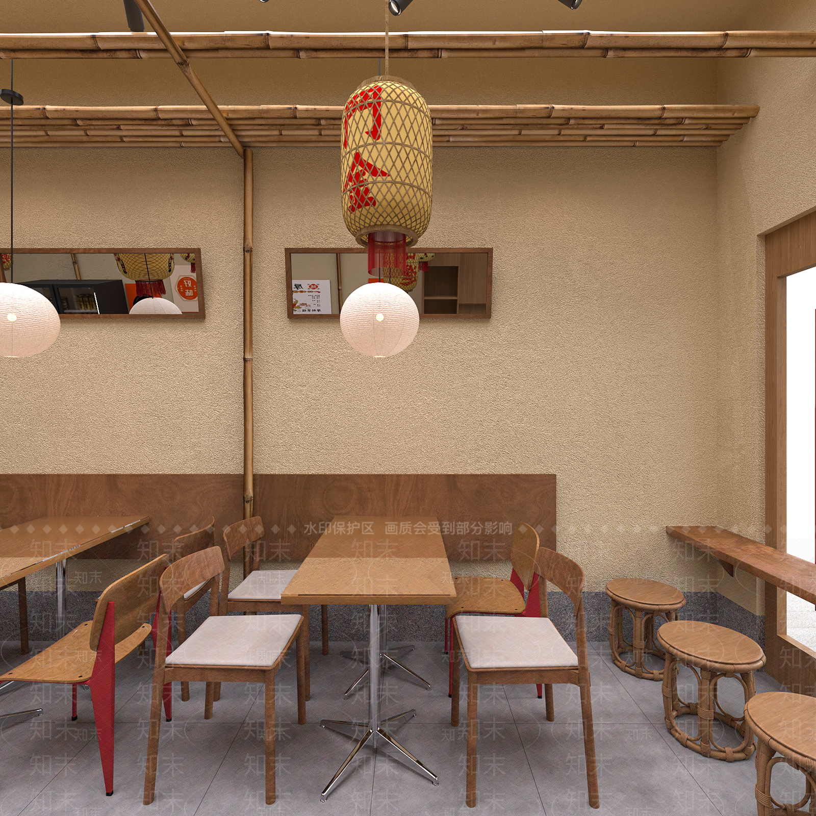 原木工业其他餐饮空间3D模型下载【ID:1174660821】