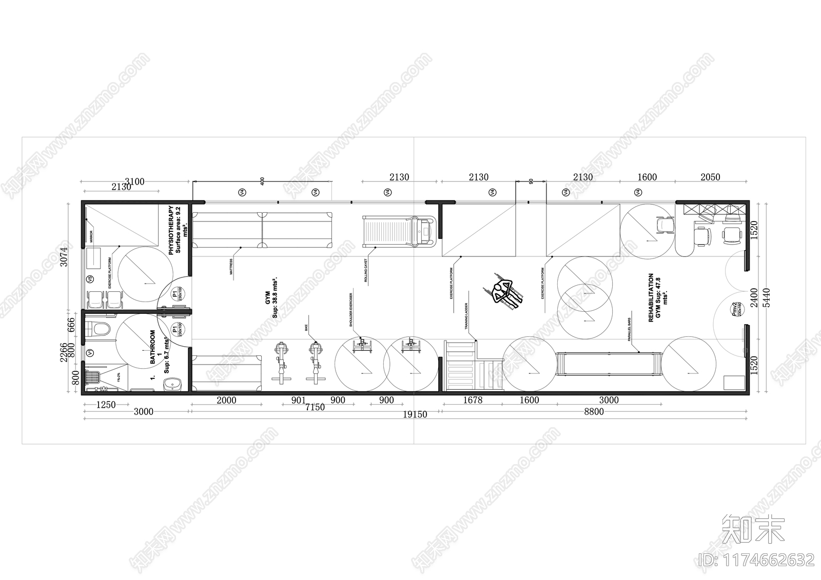 现代医院cad施工图下载【ID:1174662632】
