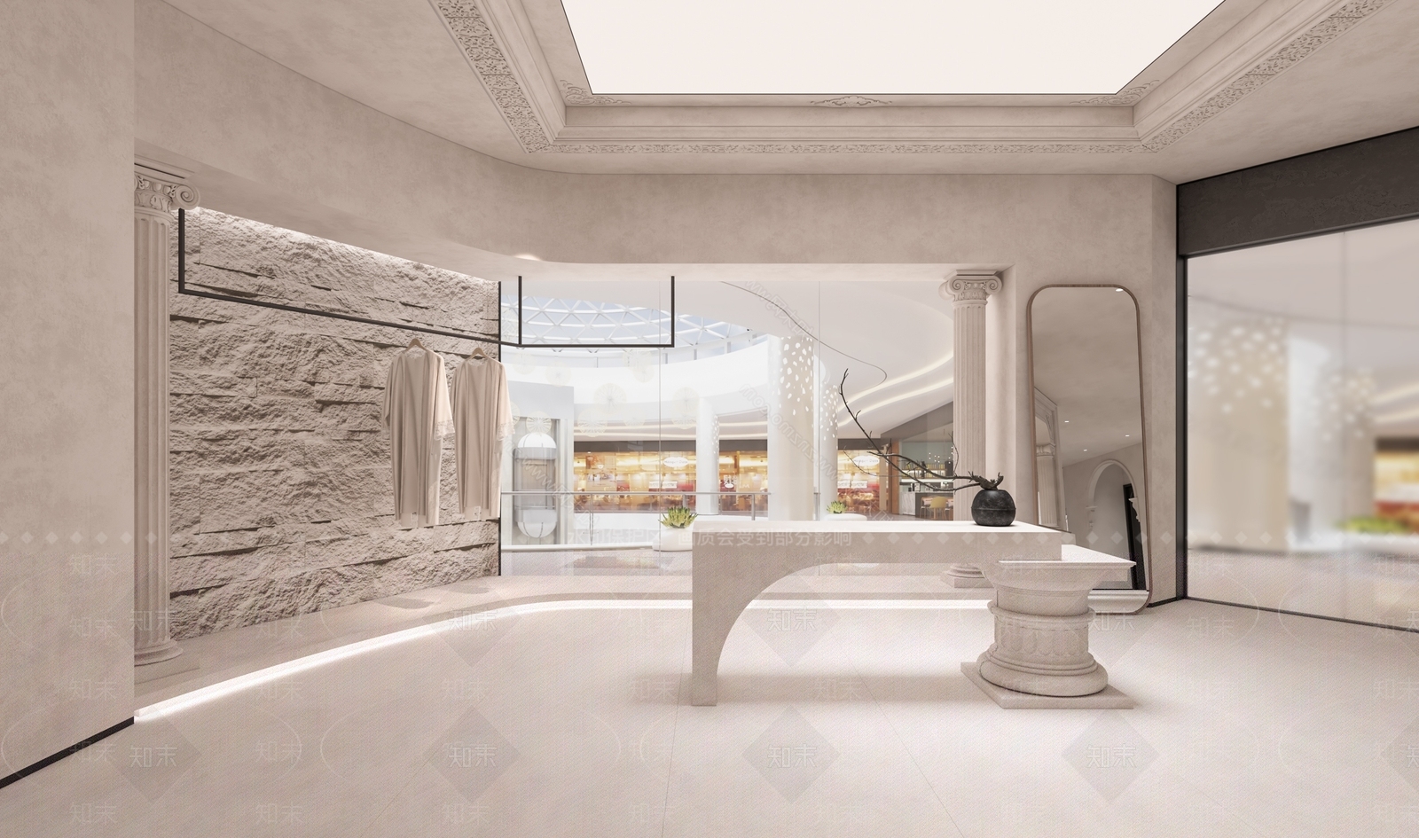 现代法式服装店3D模型下载【ID:1174676194】