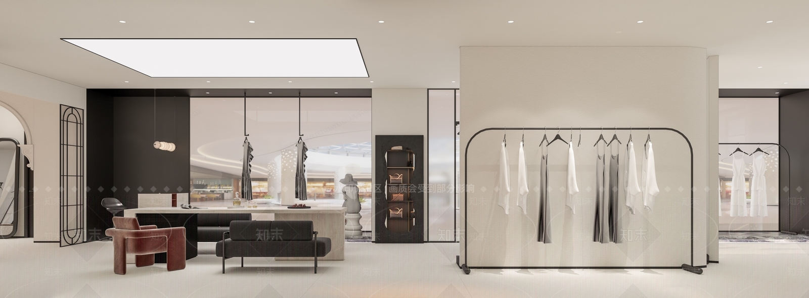 现代法式服装店3D模型下载【ID:1174673919】