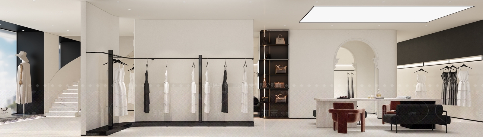 现代法式服装店3D模型下载【ID:1174673919】