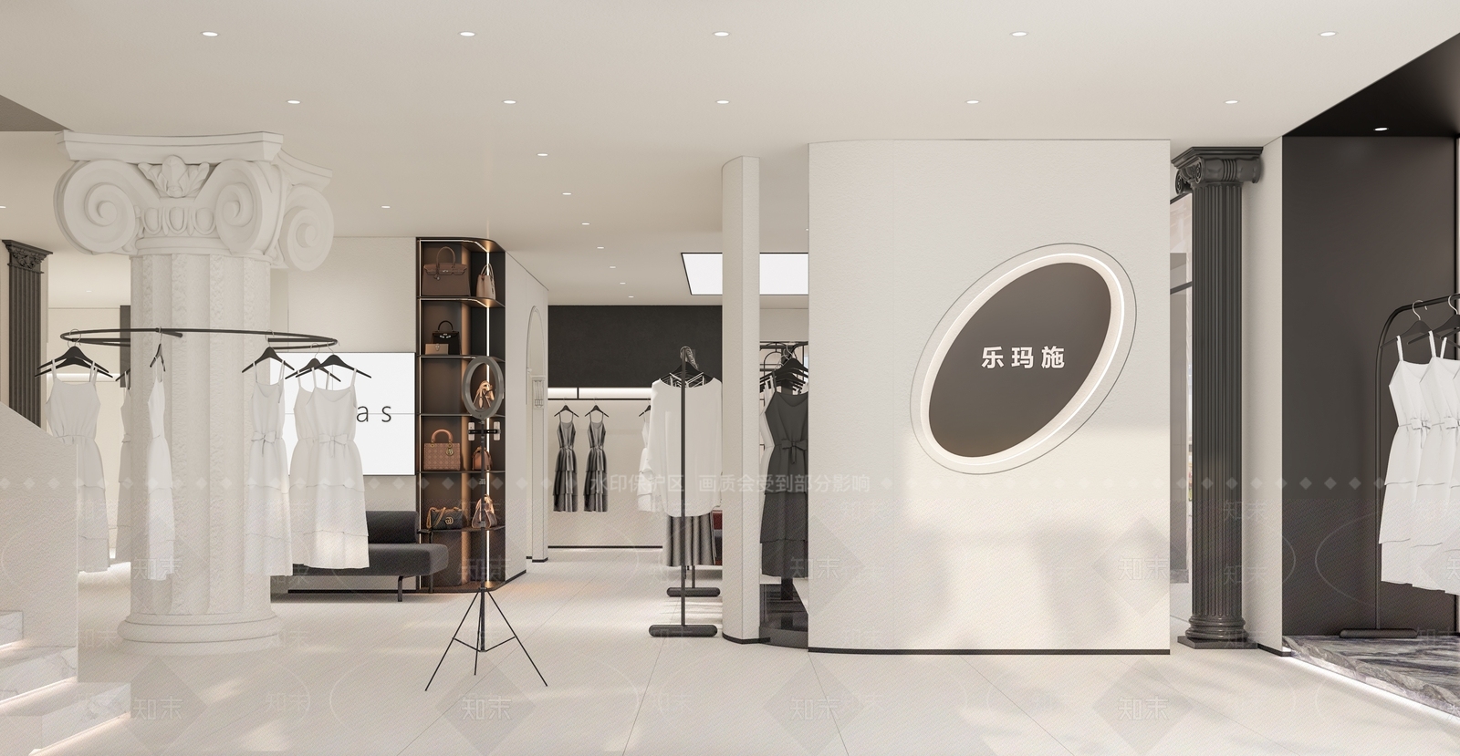 现代法式服装店3D模型下载【ID:1174673919】