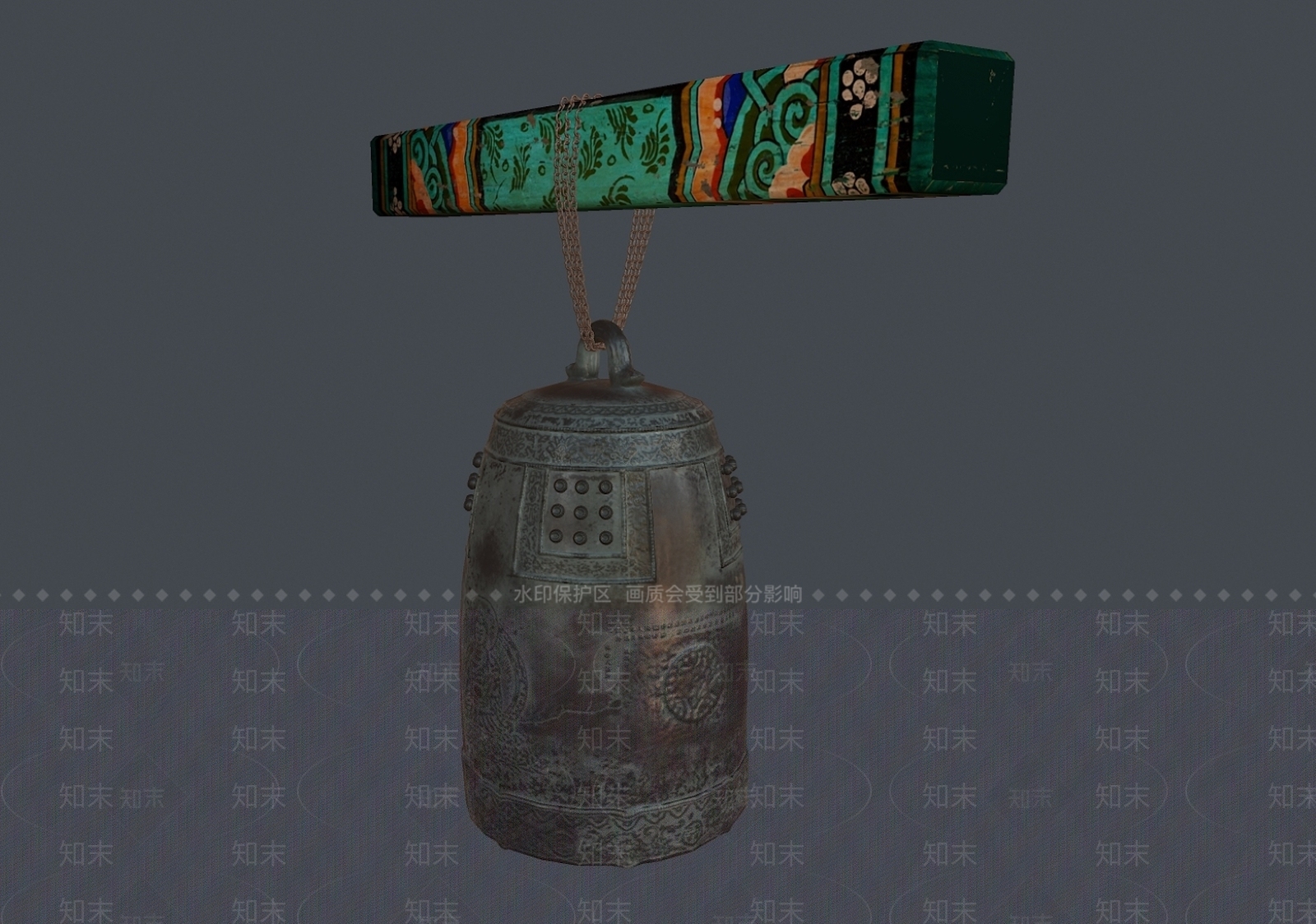 中式钟表3D模型下载【ID:1174675036】