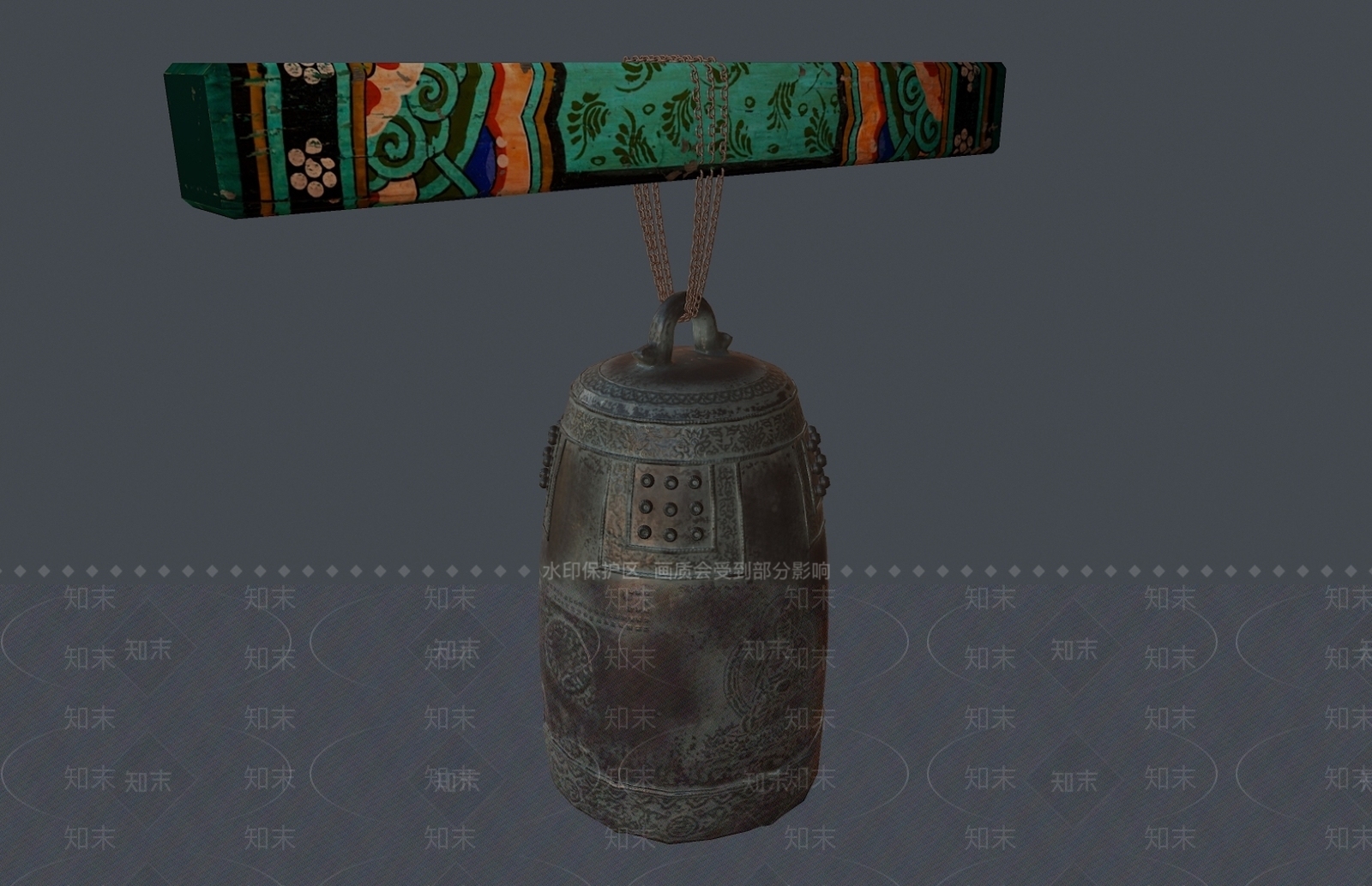 中式钟表3D模型下载【ID:1174675036】