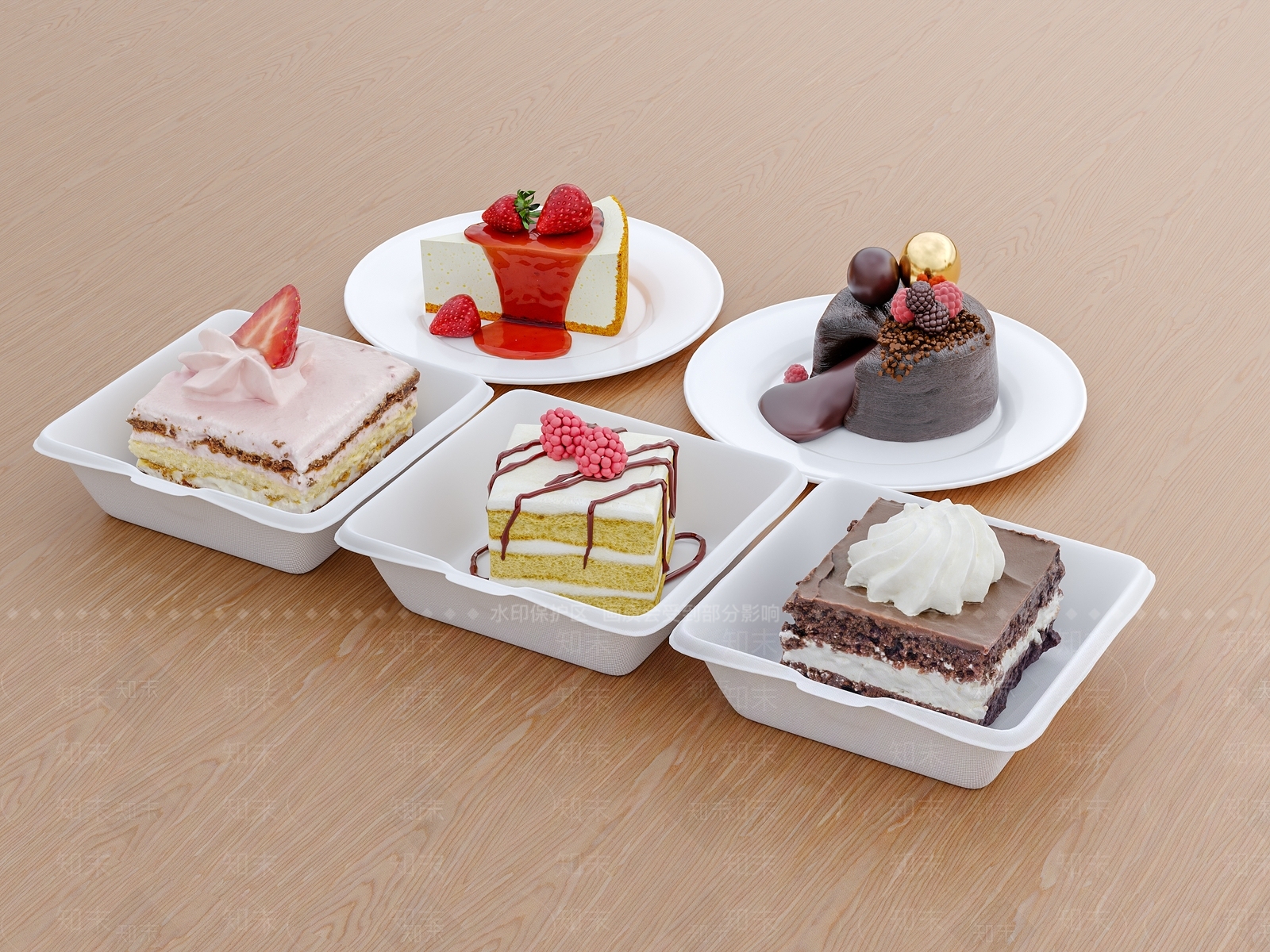 现代甜品面包店3D模型下载【ID:1174675683】