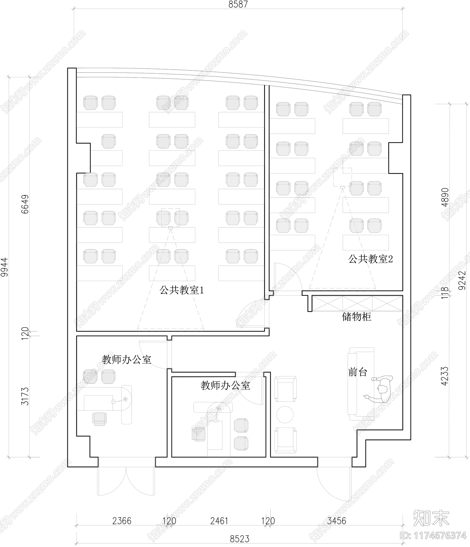 现代其他工装空间cad施工图下载【ID:1174676374】