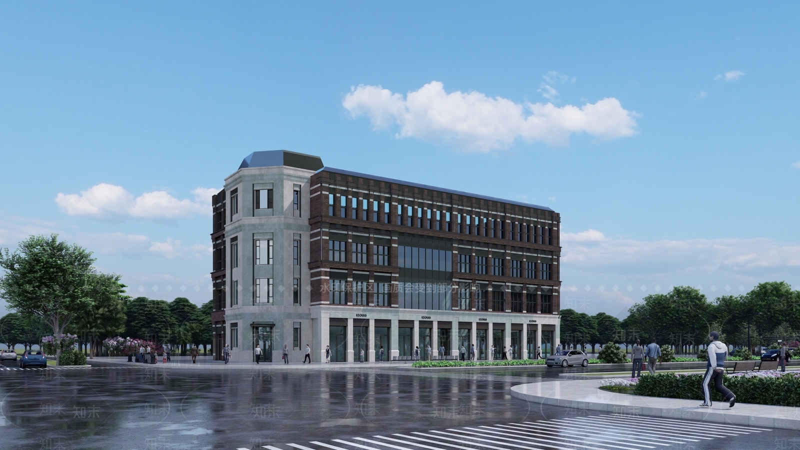 现代商场建筑SU模型下载【ID:1174678364】