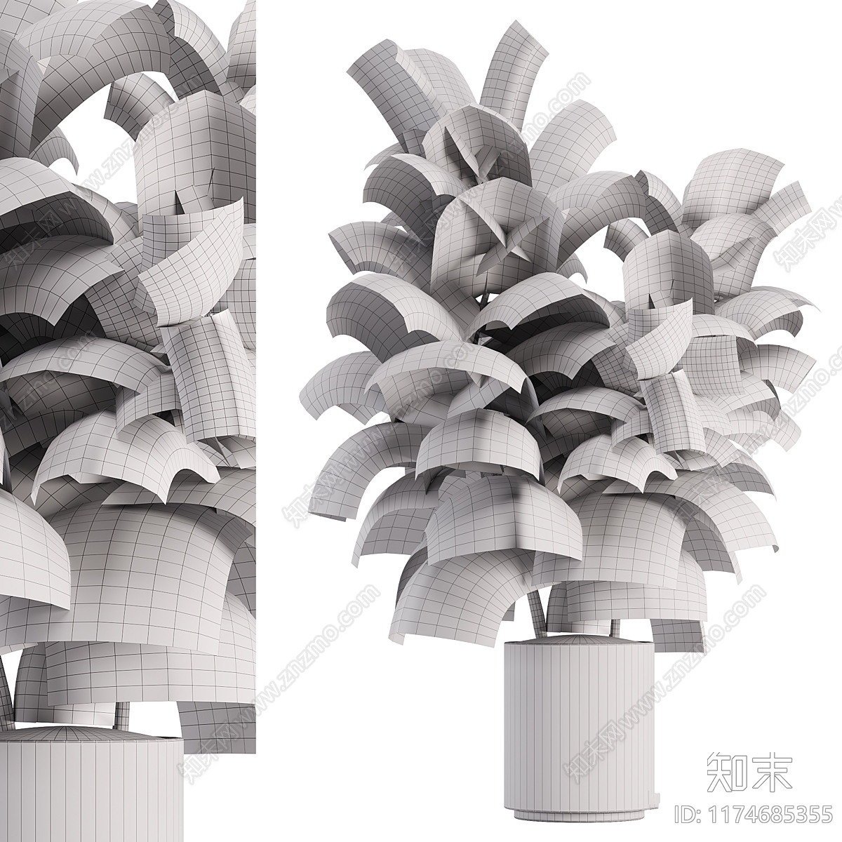 盆栽3D模型下载【ID:1174685355】