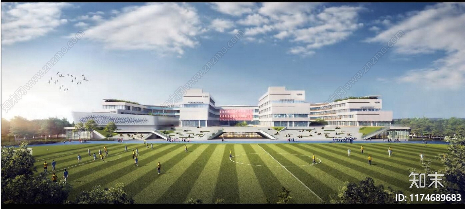 现代学校建筑cad施工图下载【ID:1174689683】