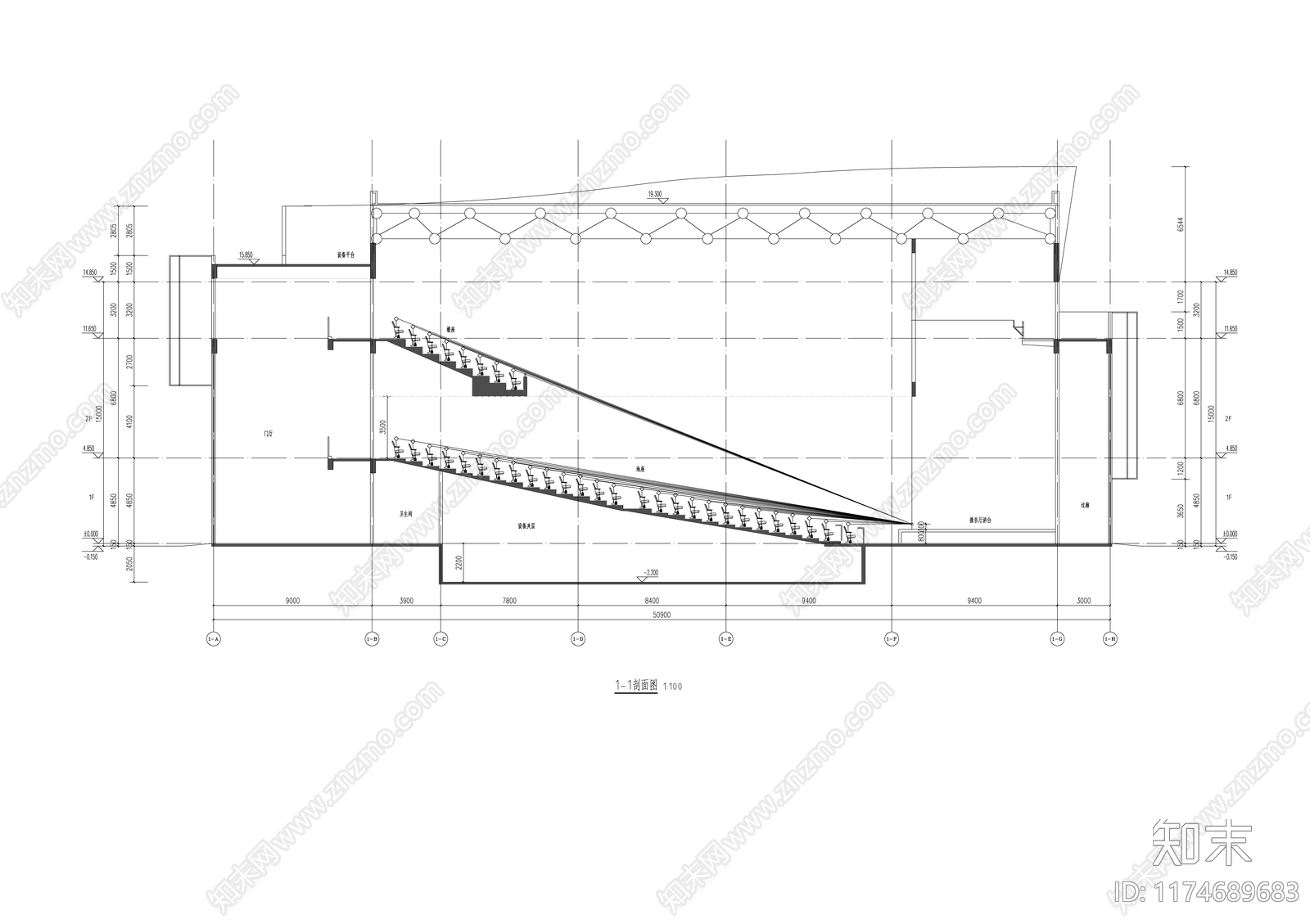 现代学校建筑cad施工图下载【ID:1174689683】