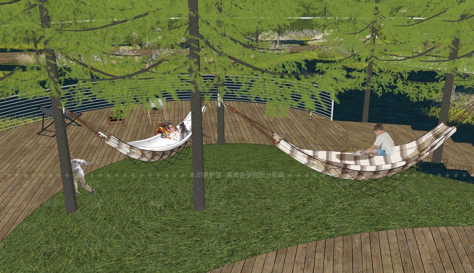 现代吊床SU模型下载【ID:1174710662】