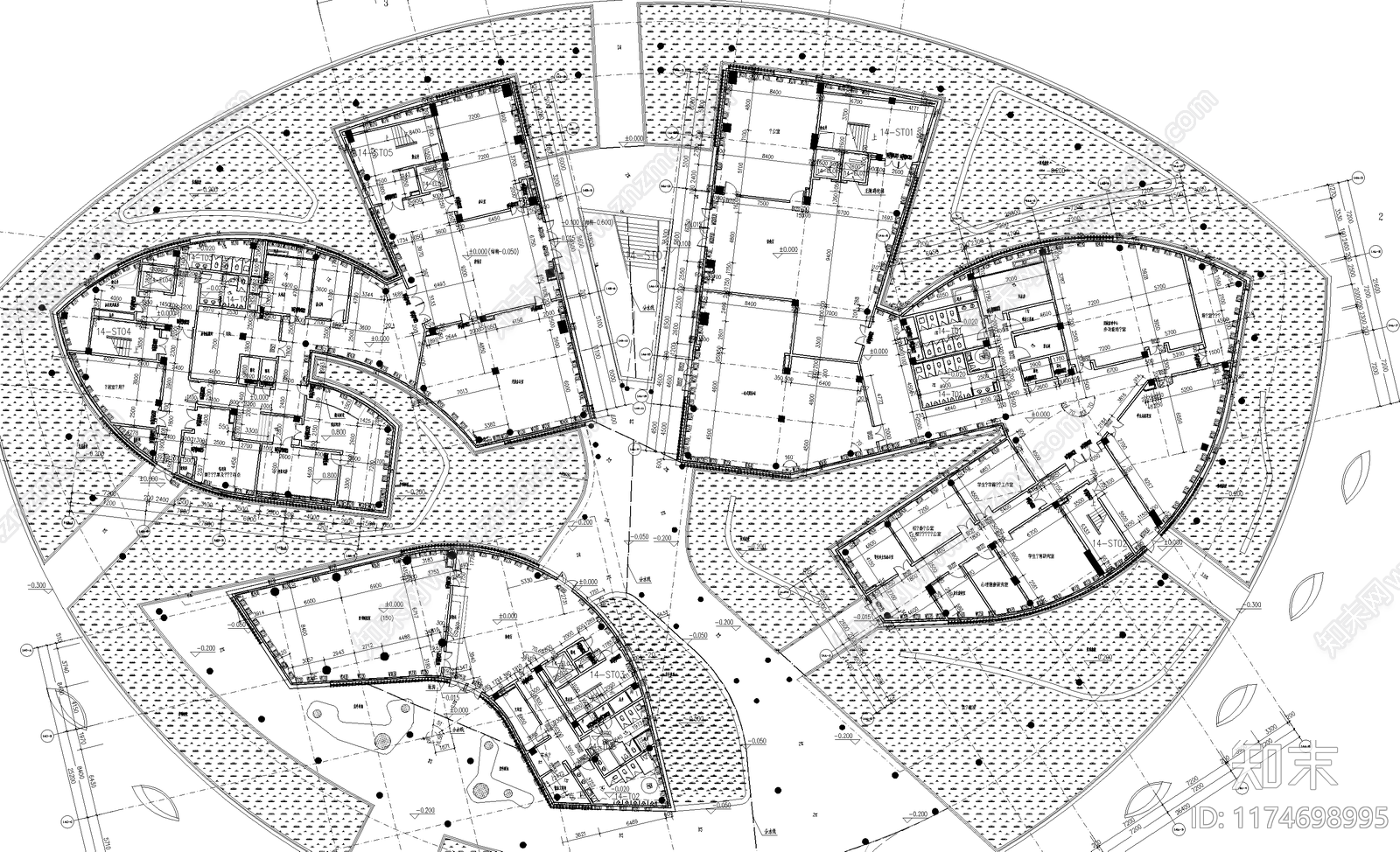 现代学校建筑cad施工图下载【ID:1174698995】