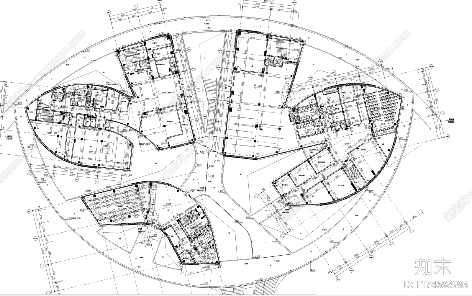 现代学校建筑cad施工图下载【ID:1174698995】