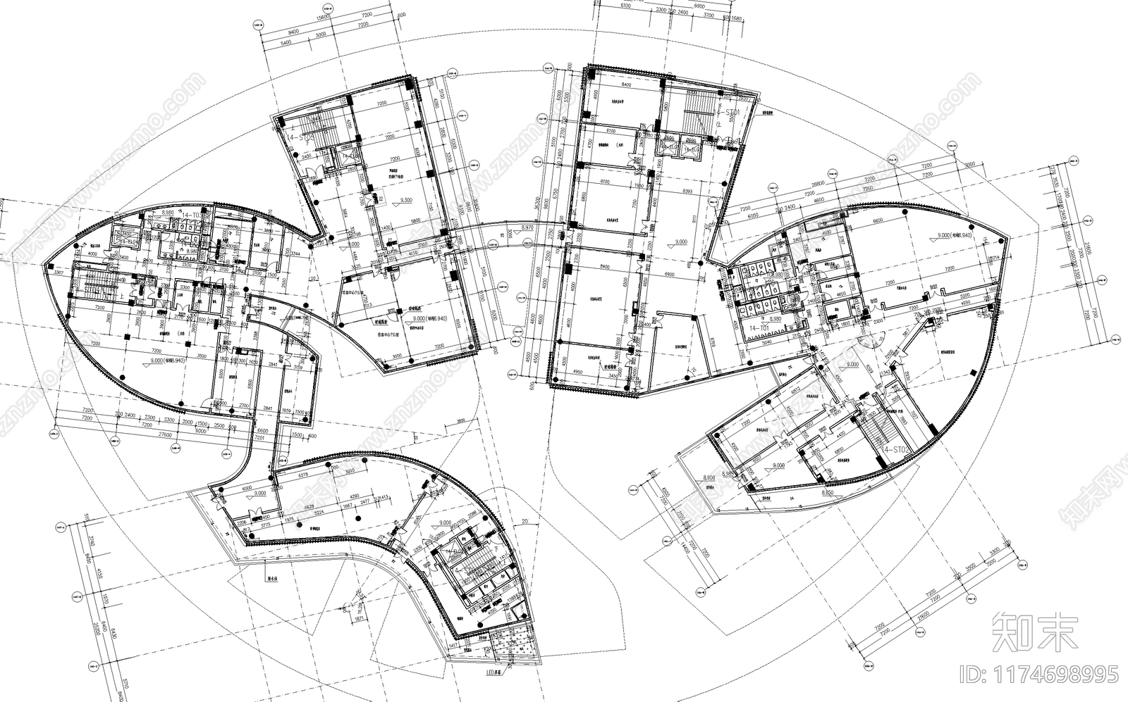 现代学校建筑cad施工图下载【ID:1174698995】