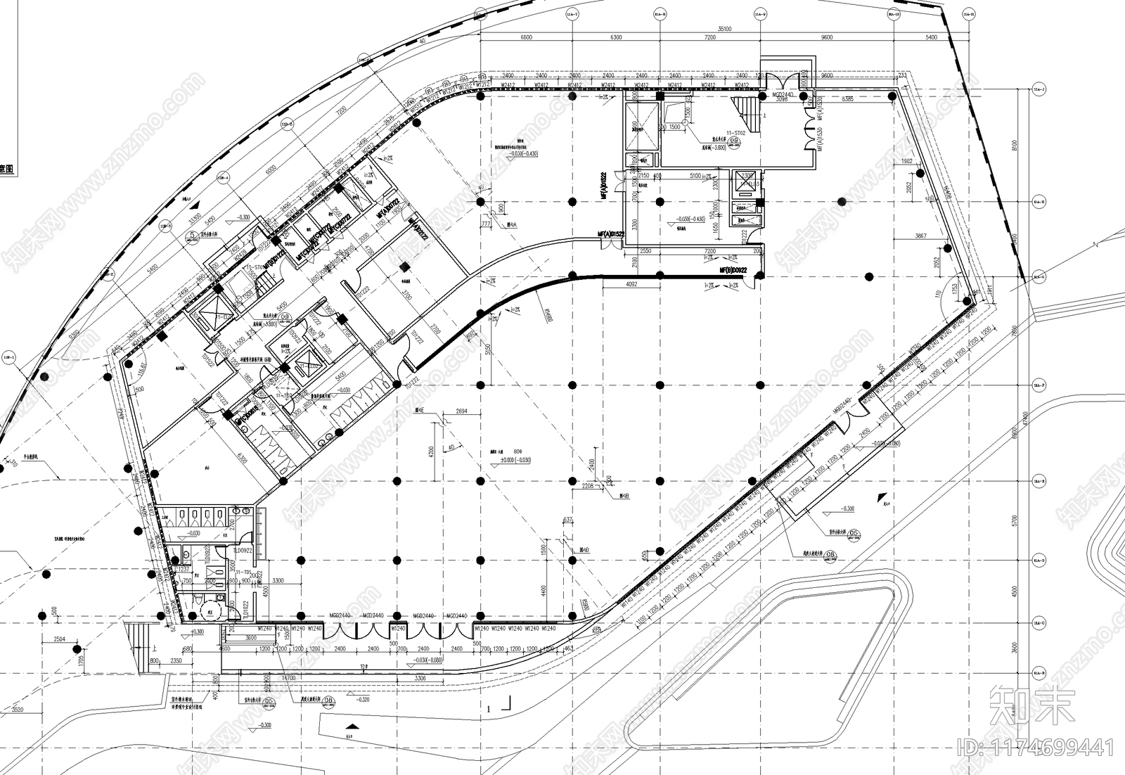 现代学校建筑cad施工图下载【ID:1174699441】