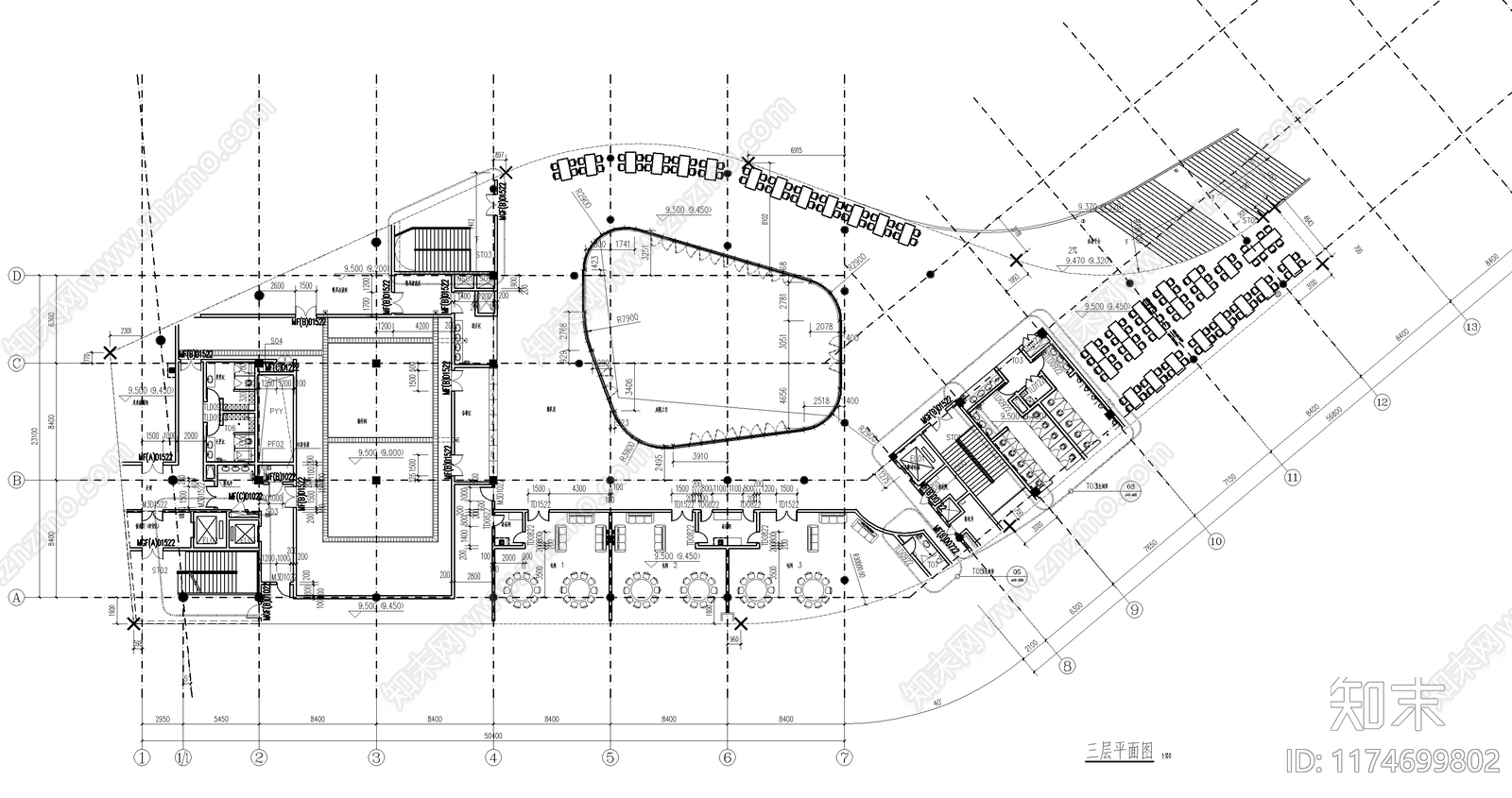 现代学校建筑cad施工图下载【ID:1174699802】