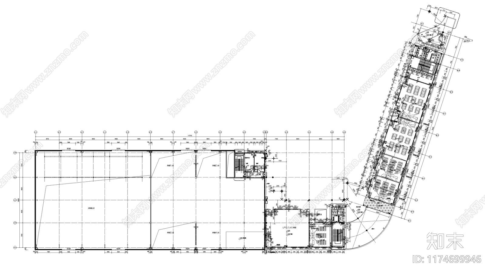 现代学校建筑cad施工图下载【ID:1174699946】
