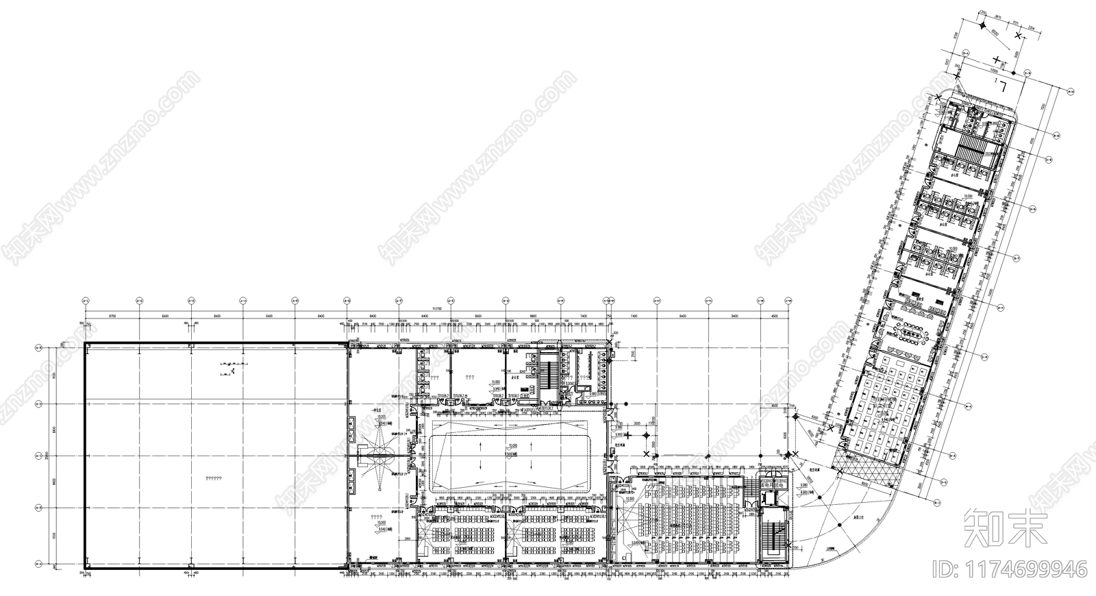 现代学校建筑cad施工图下载【ID:1174699946】