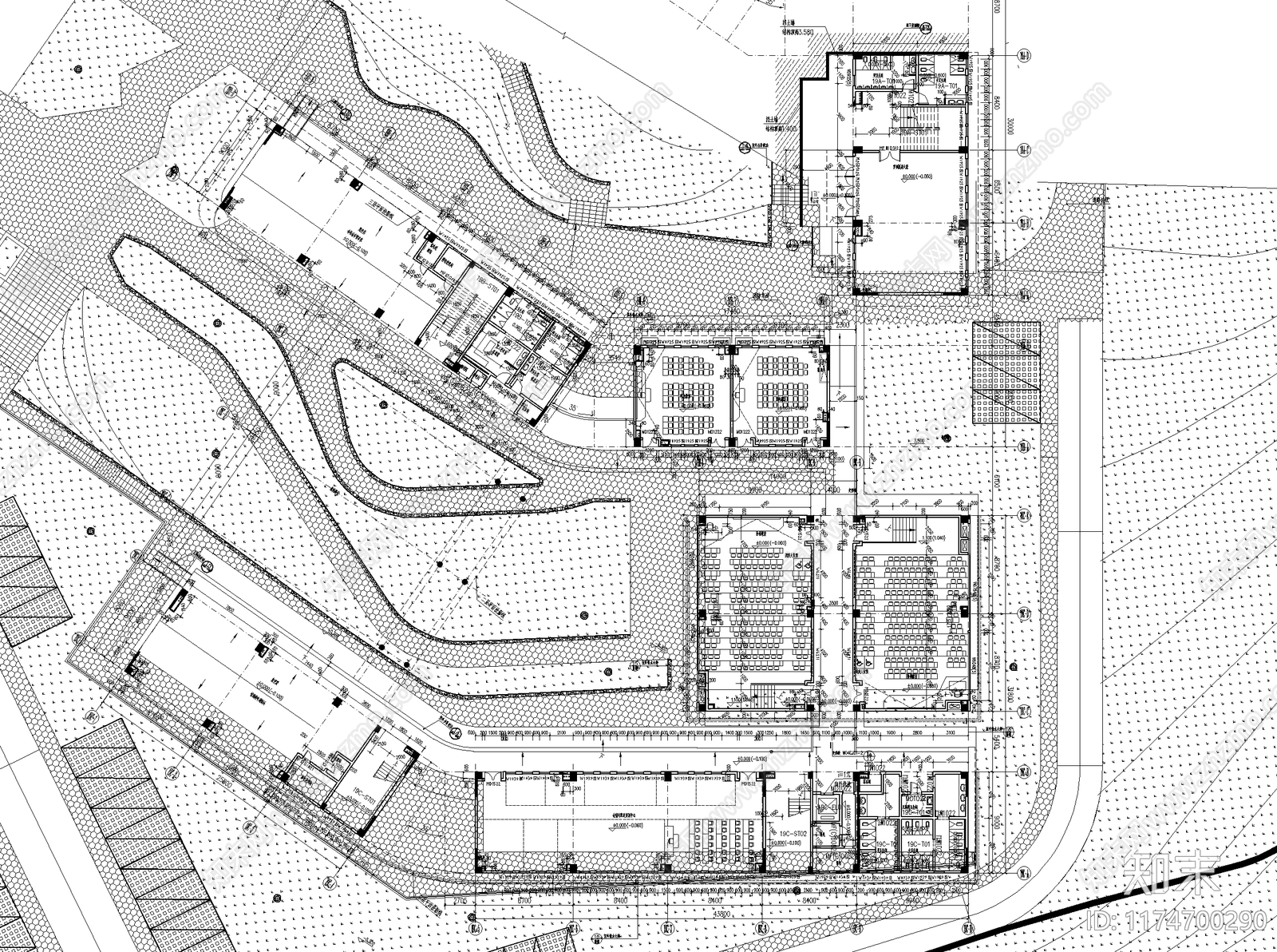 现代学校建筑cad施工图下载【ID:1174700290】
