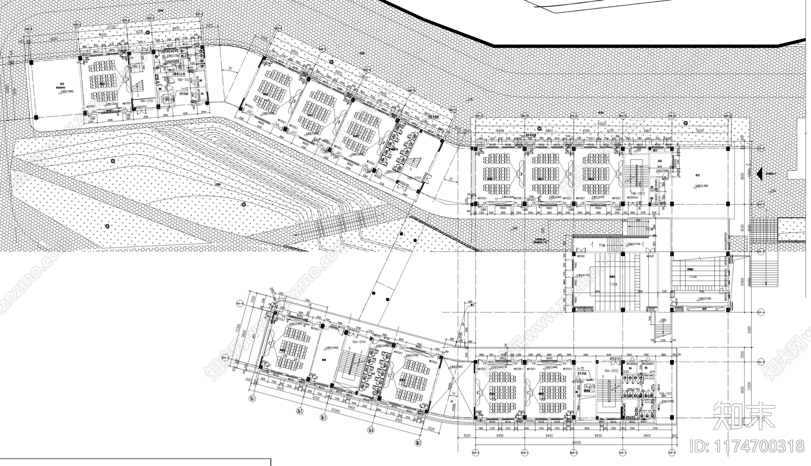 现代学校建筑cad施工图下载【ID:1174700318】