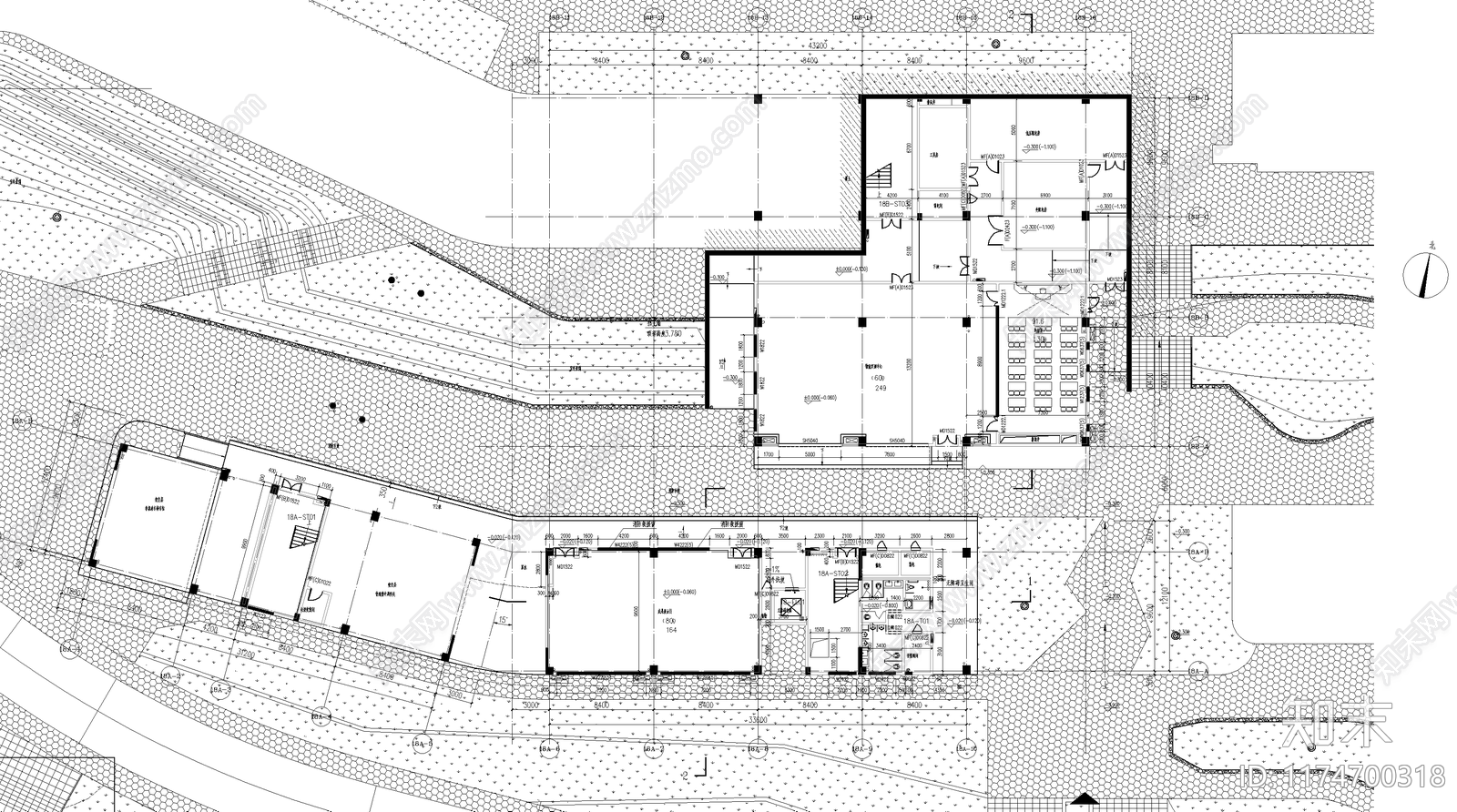 现代学校建筑cad施工图下载【ID:1174700318】