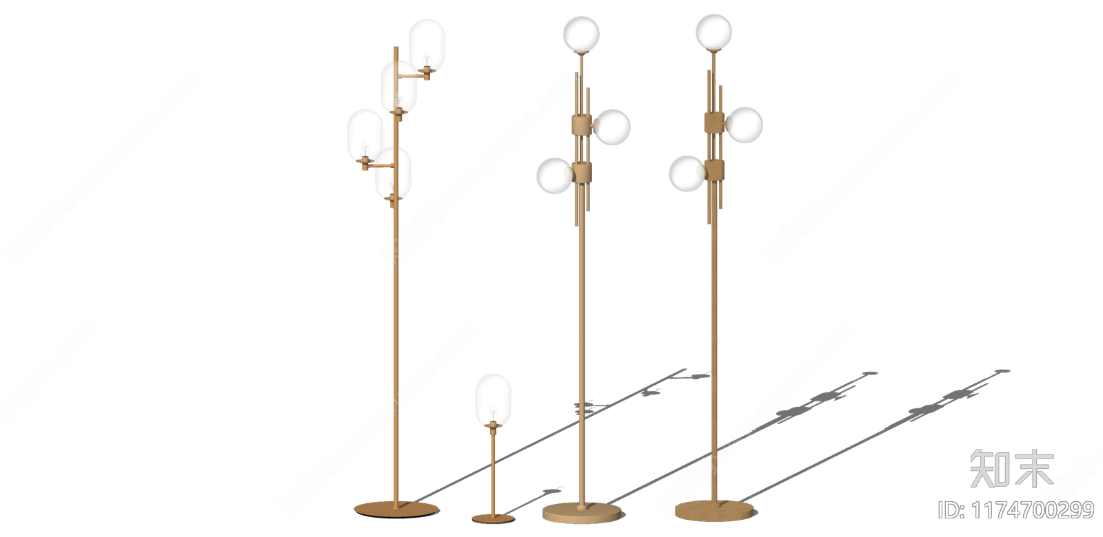 现代落地灯SU模型下载【ID:1174700299】