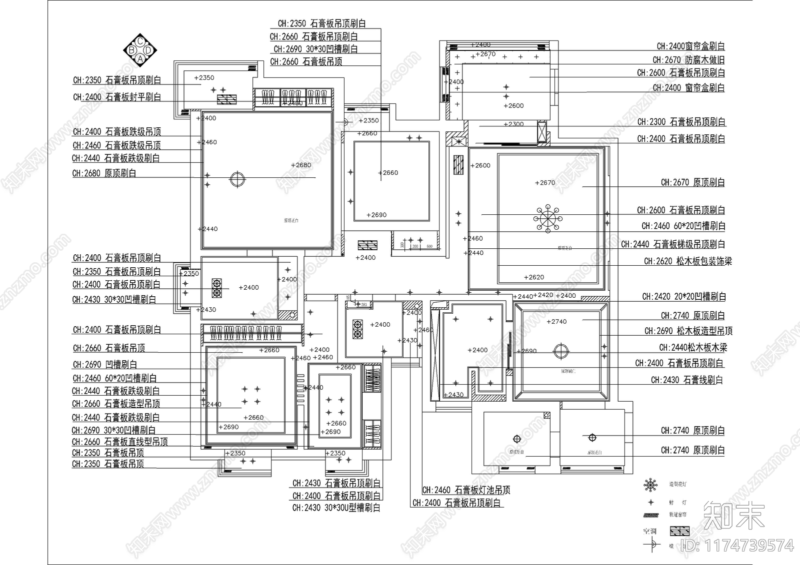 平层cad施工图下载【ID:1174739574】