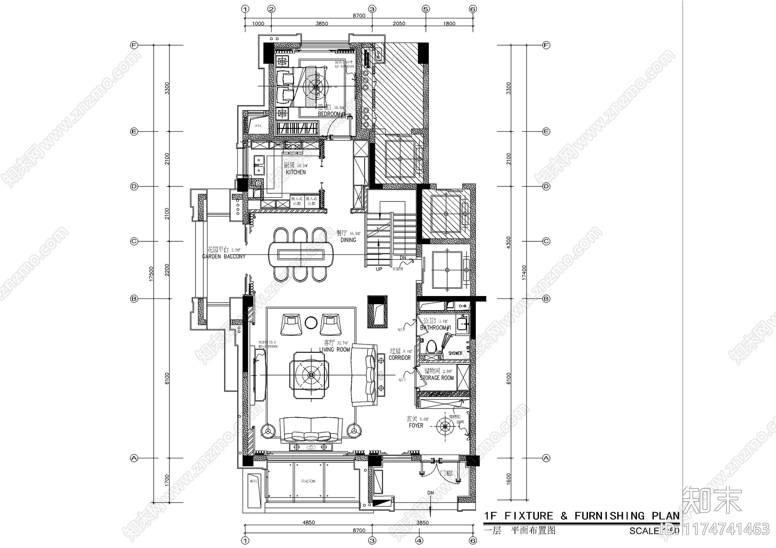 别墅cad施工图下载【ID:1174741463】