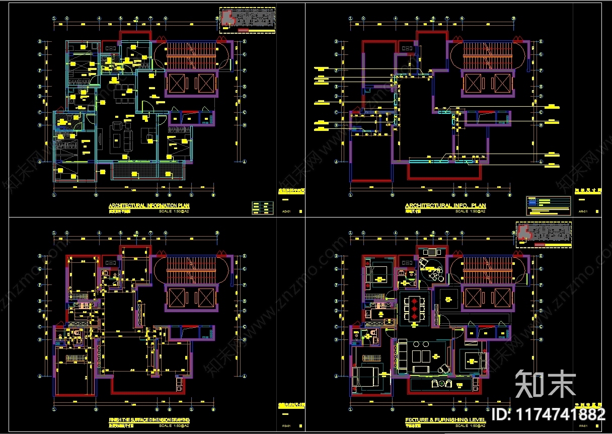 平层施工图下载【ID:1174741882】
