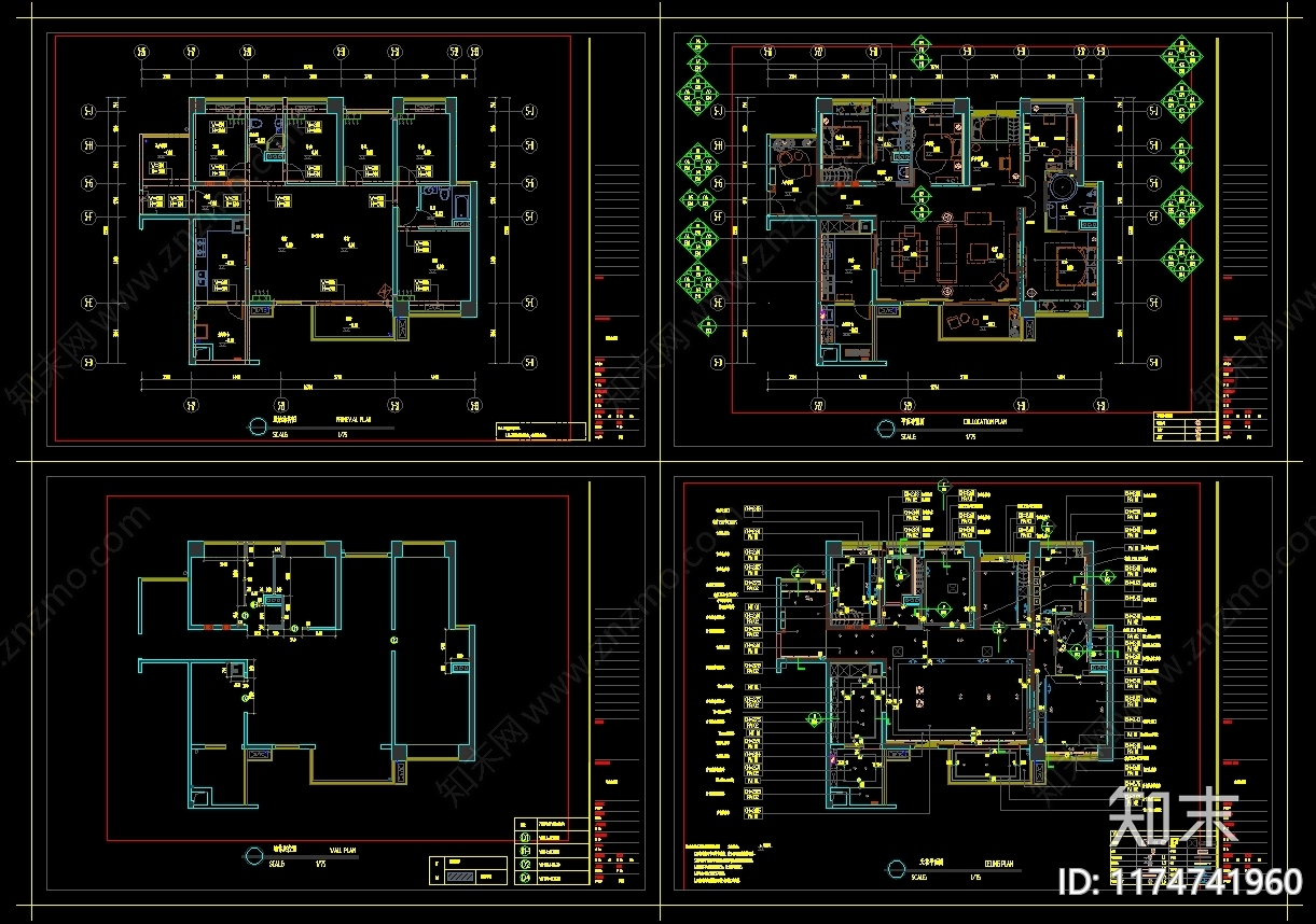 平层施工图下载【ID:1174741960】