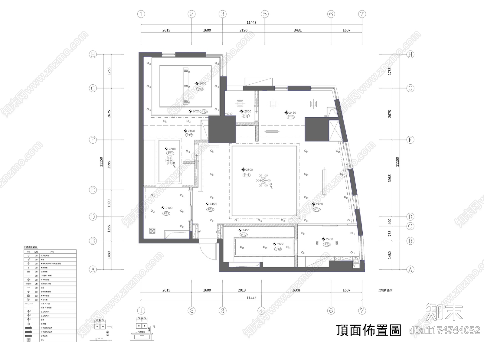 平层cad施工图下载【ID:1174744052】