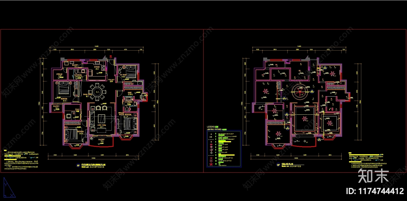 平层施工图下载【ID:1174744412】