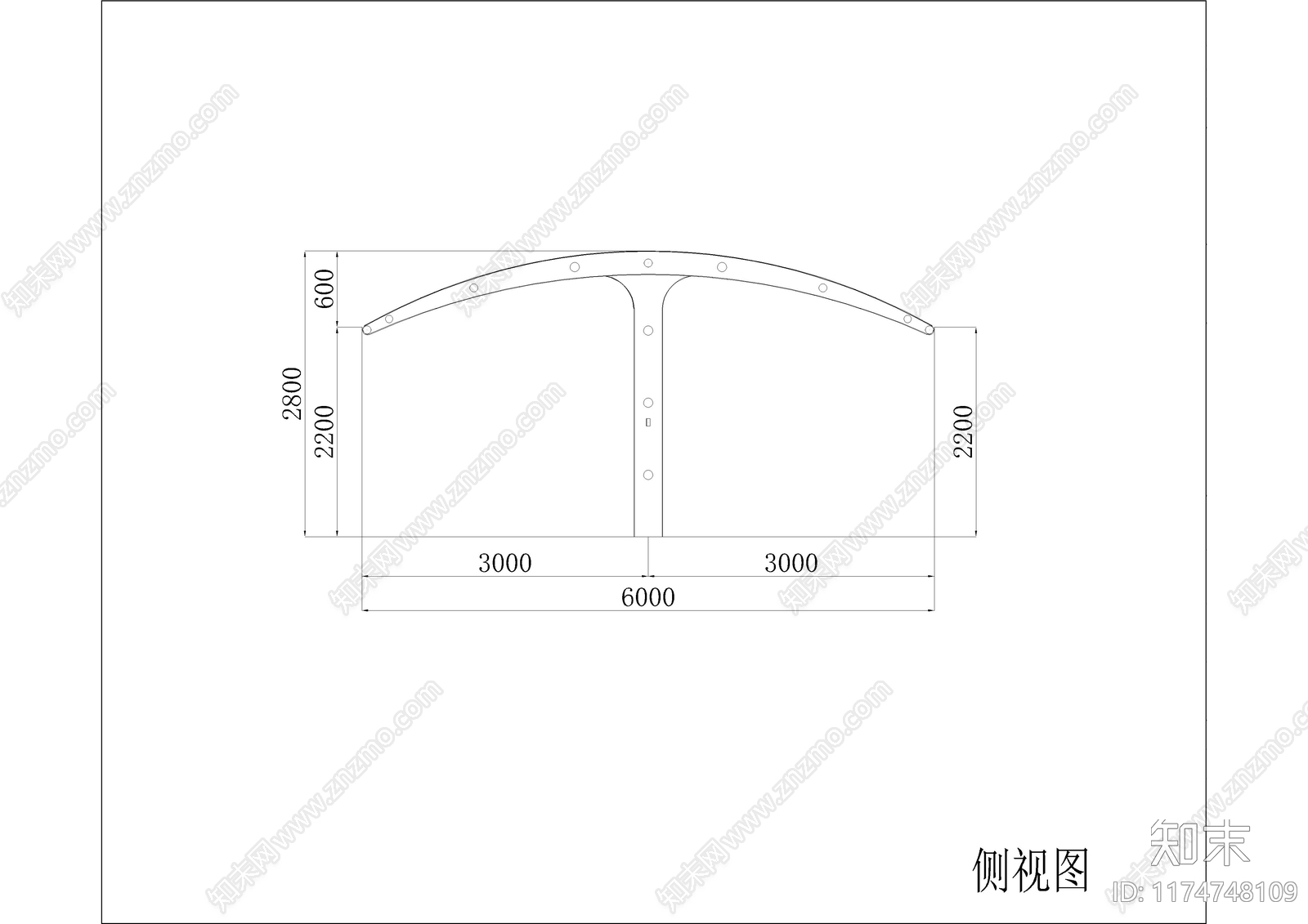 现代雨棚施工图下载【ID:1174748109】