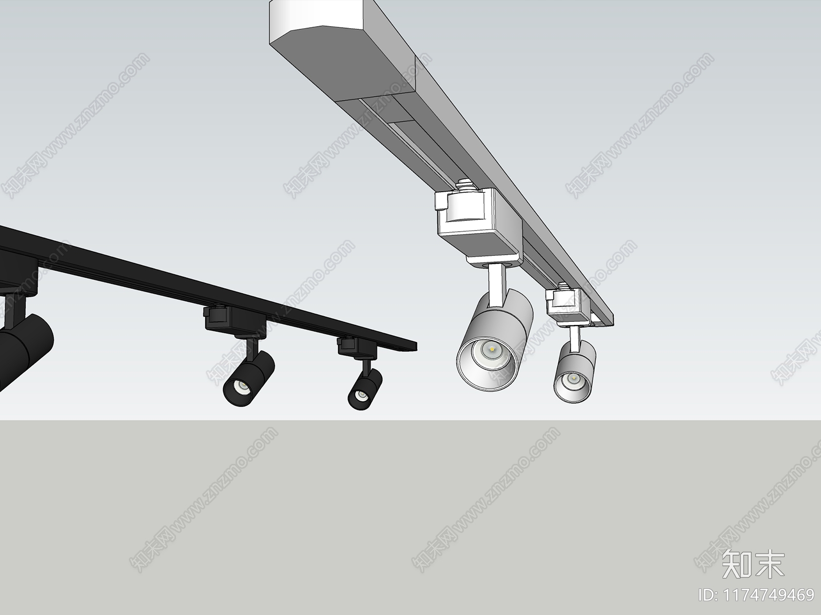 工业筒灯射灯SU模型下载【ID:1174749469】