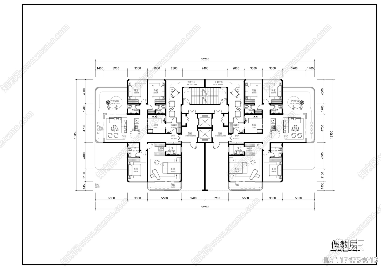 现代住宅楼建筑cad施工图下载【ID:1174754013】