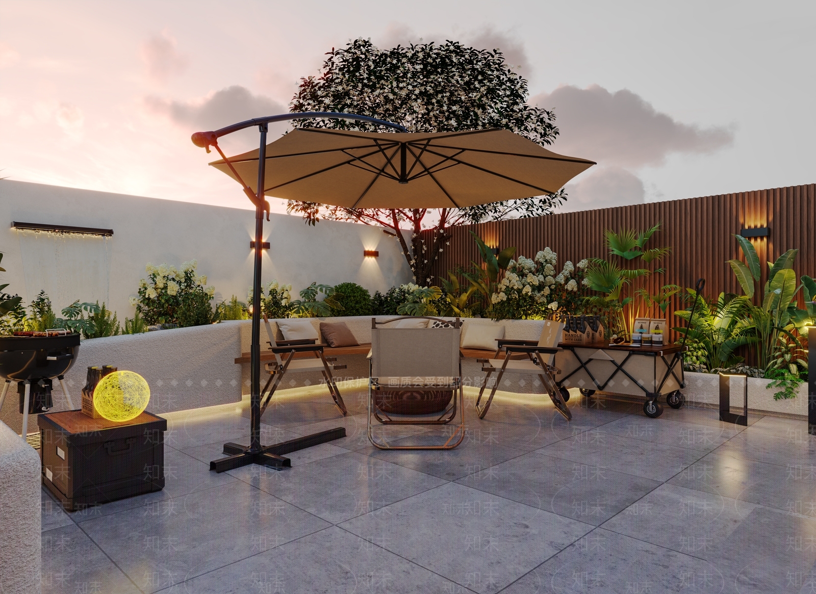 现代住宅景观3D模型下载【ID:1174755517】