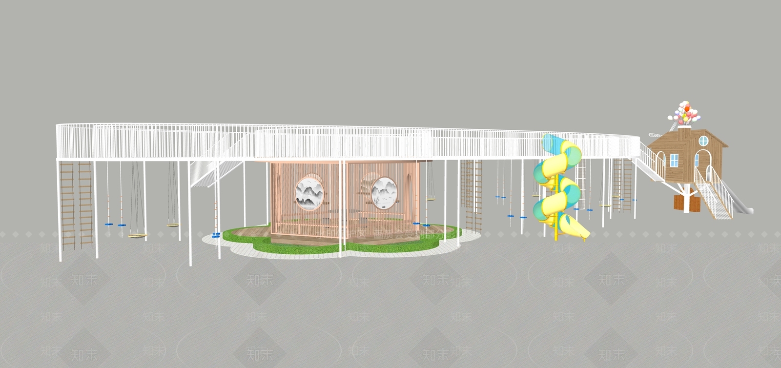 儿童器材组合SU模型下载【ID:1174756042】