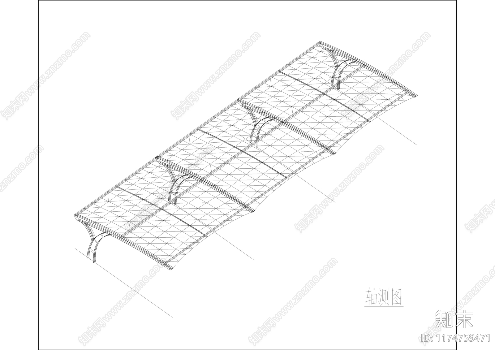 现代雨棚CAD图纸