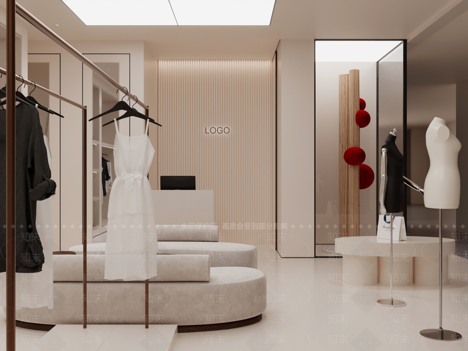 现代服装店SU模型下载【ID:1174760852】