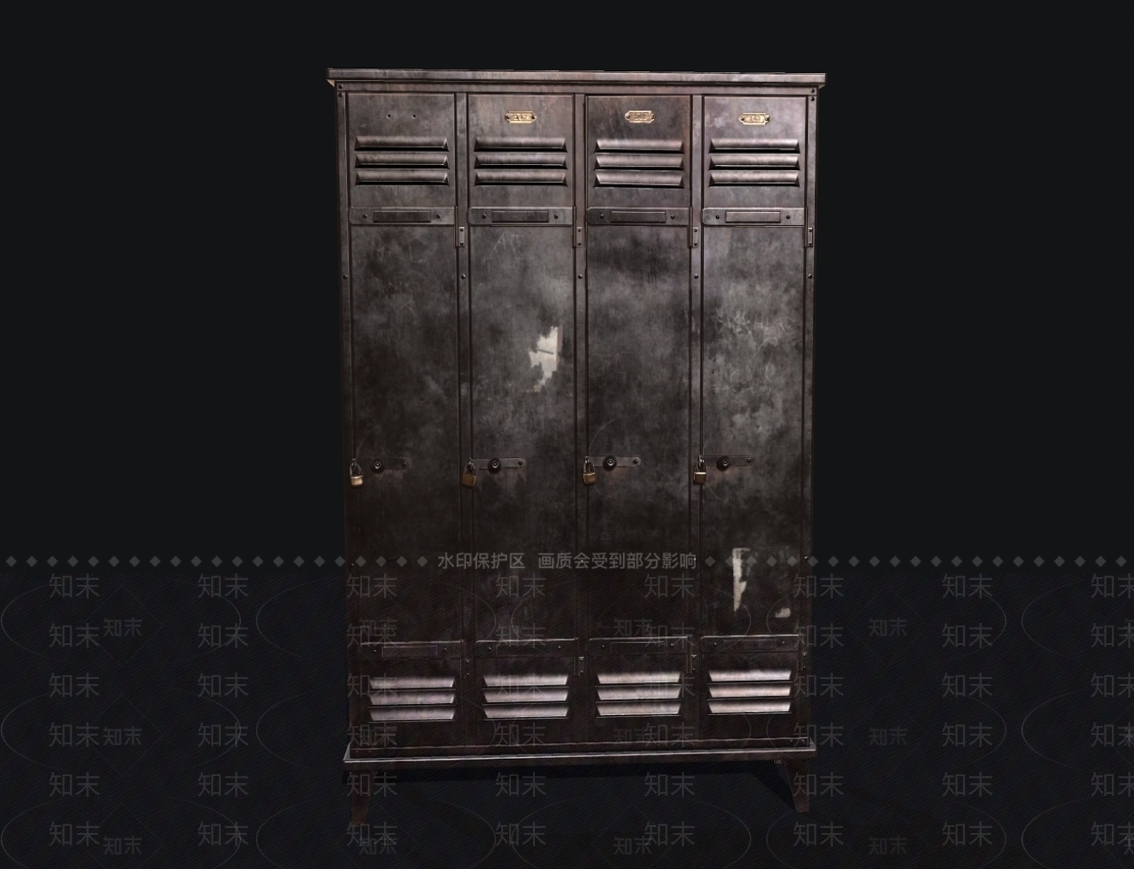 中式衣柜3D模型下载【ID:1174762072】
